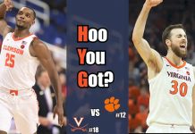 Hoo You Got? #18 UVA Faces off Against #12 Clemson